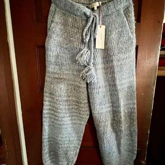 LoveShackFancy Wool Blossom Pant in Blue Horizon Women's Size M with tags - Picture 4 of 8